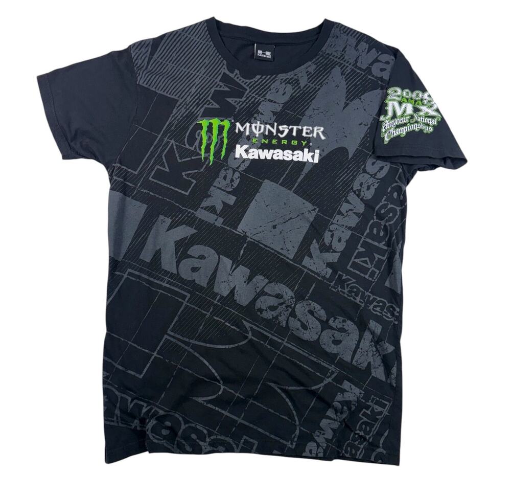 Monster Energy Motocross AOP Men's T-Shirt LARGE Yamaha 2009 AMA MX Y2K